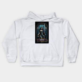 Justice Mermaid Tarot Cards Kids Hoodie